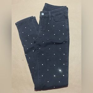 PAIGE black skinny bedazzle jeans size 24